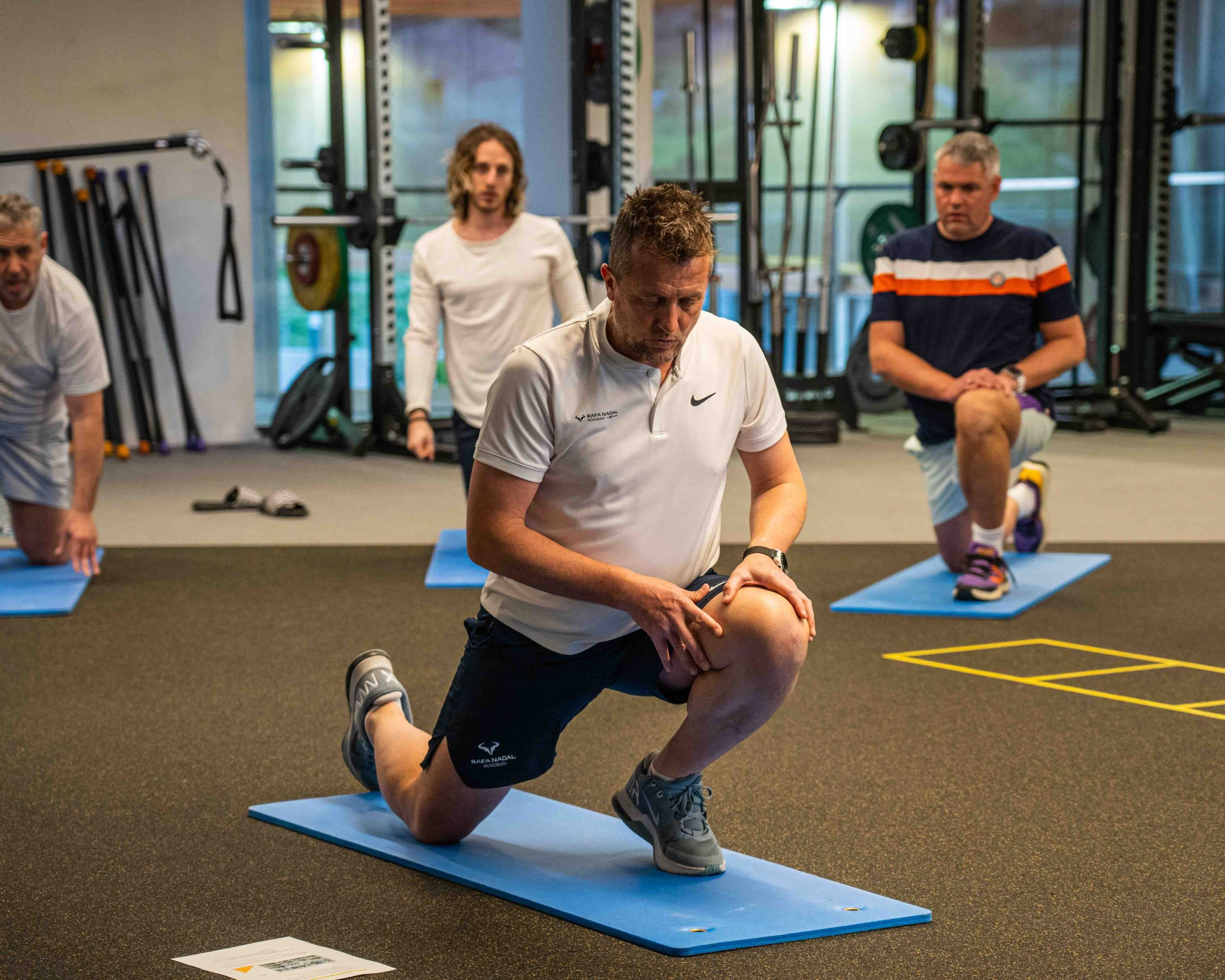 Adults training in the gym